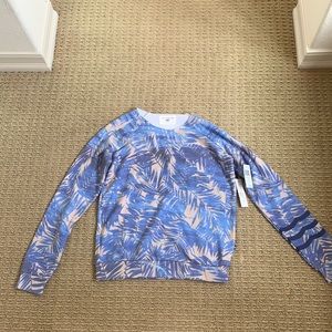 BNWT Sol Angeles brand sweatshirt. Palm Print. XS